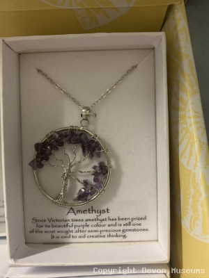 Amethyst tree of life necklace product photo